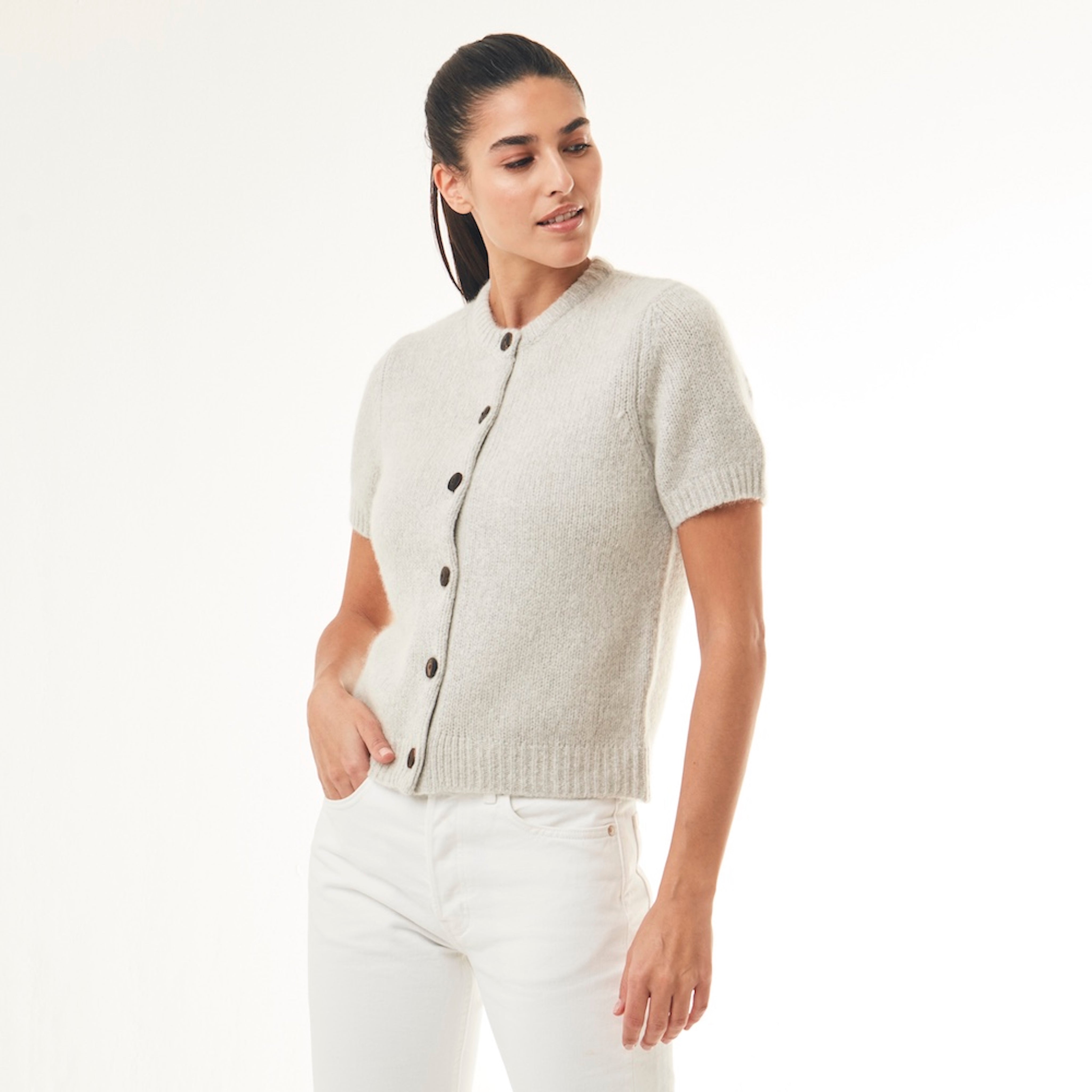 BOYA-BENICIA brushed cashmere cardigan