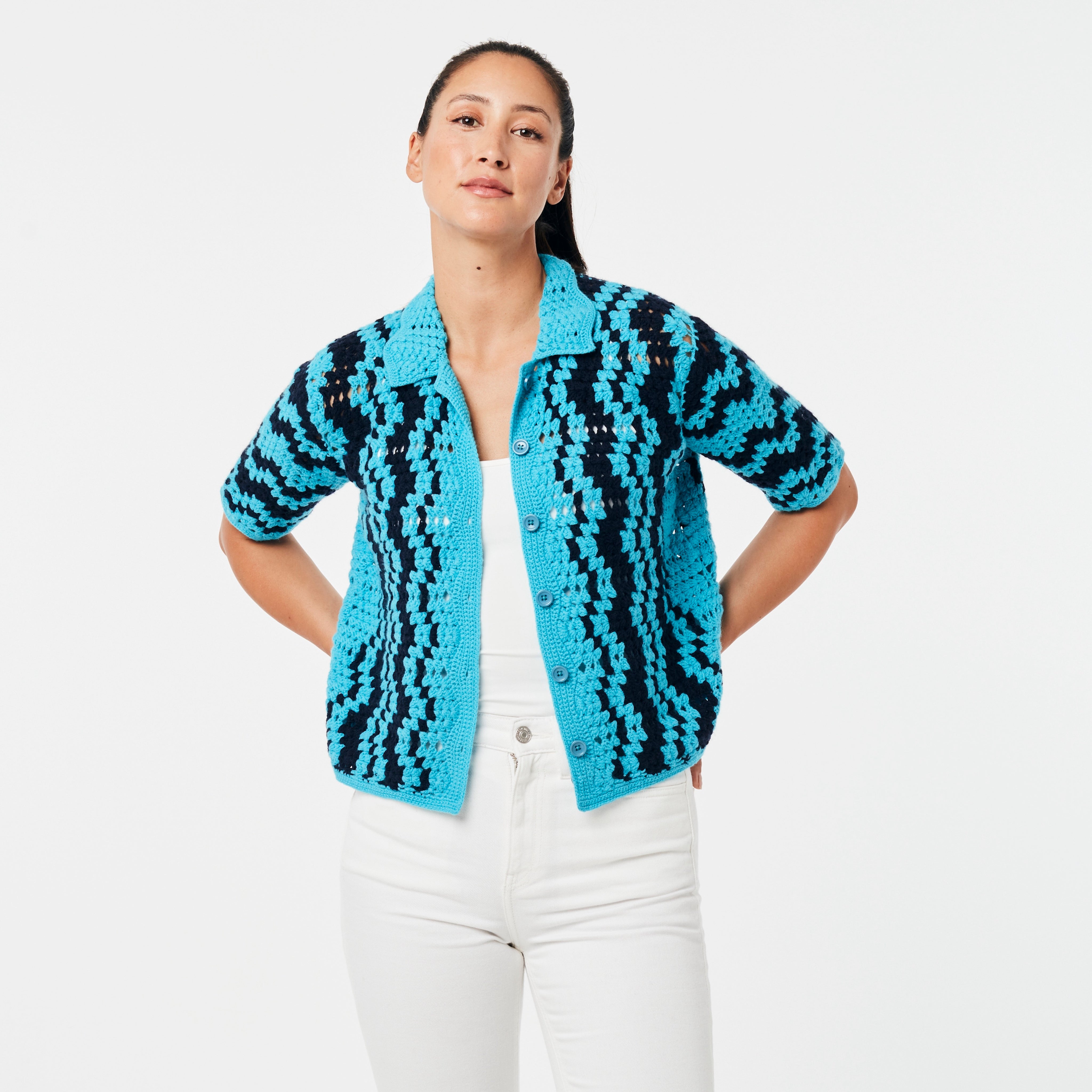 BOYA-MAE crochet blouse cardigan