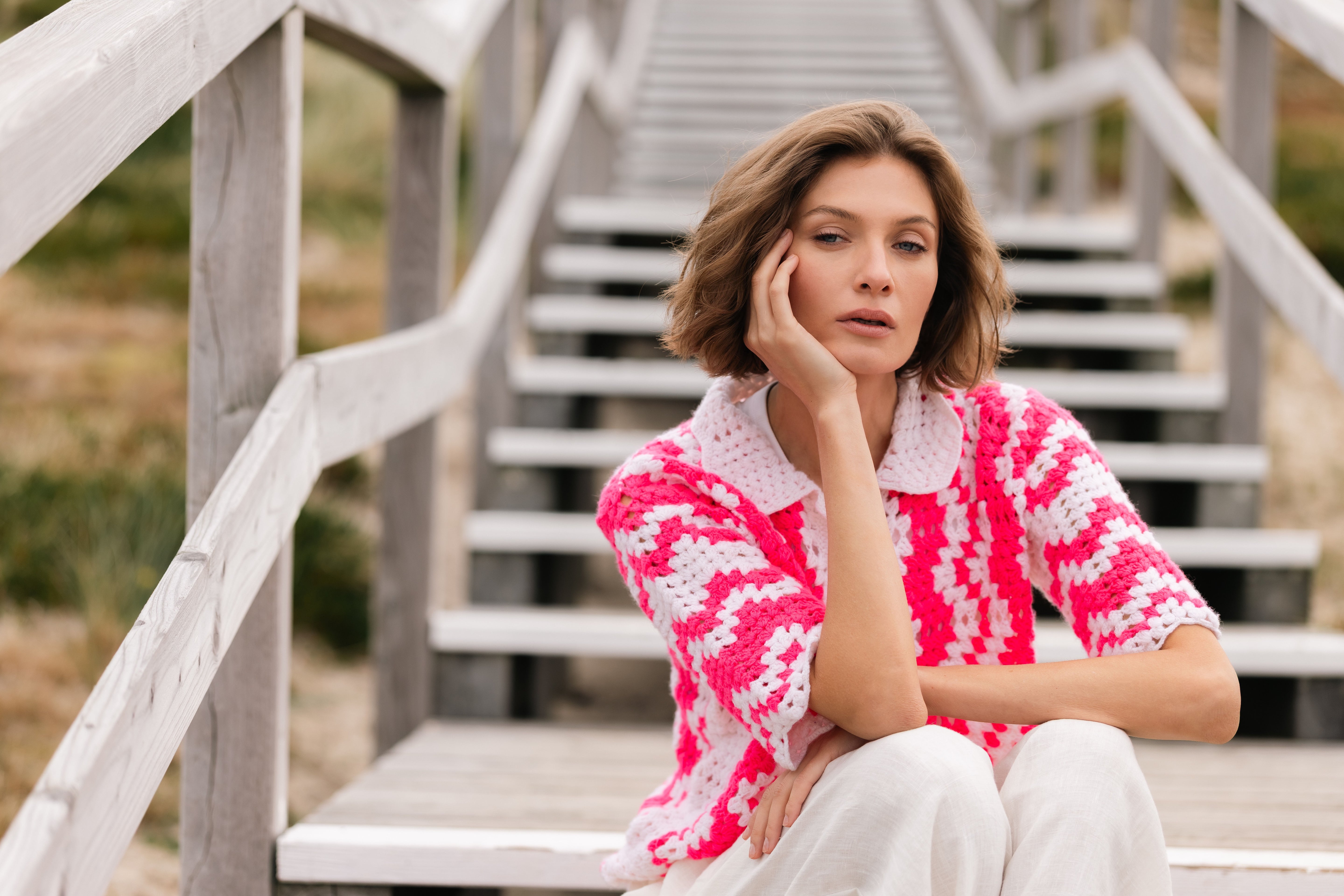BOYA-MAE crochet blouse cardigan
