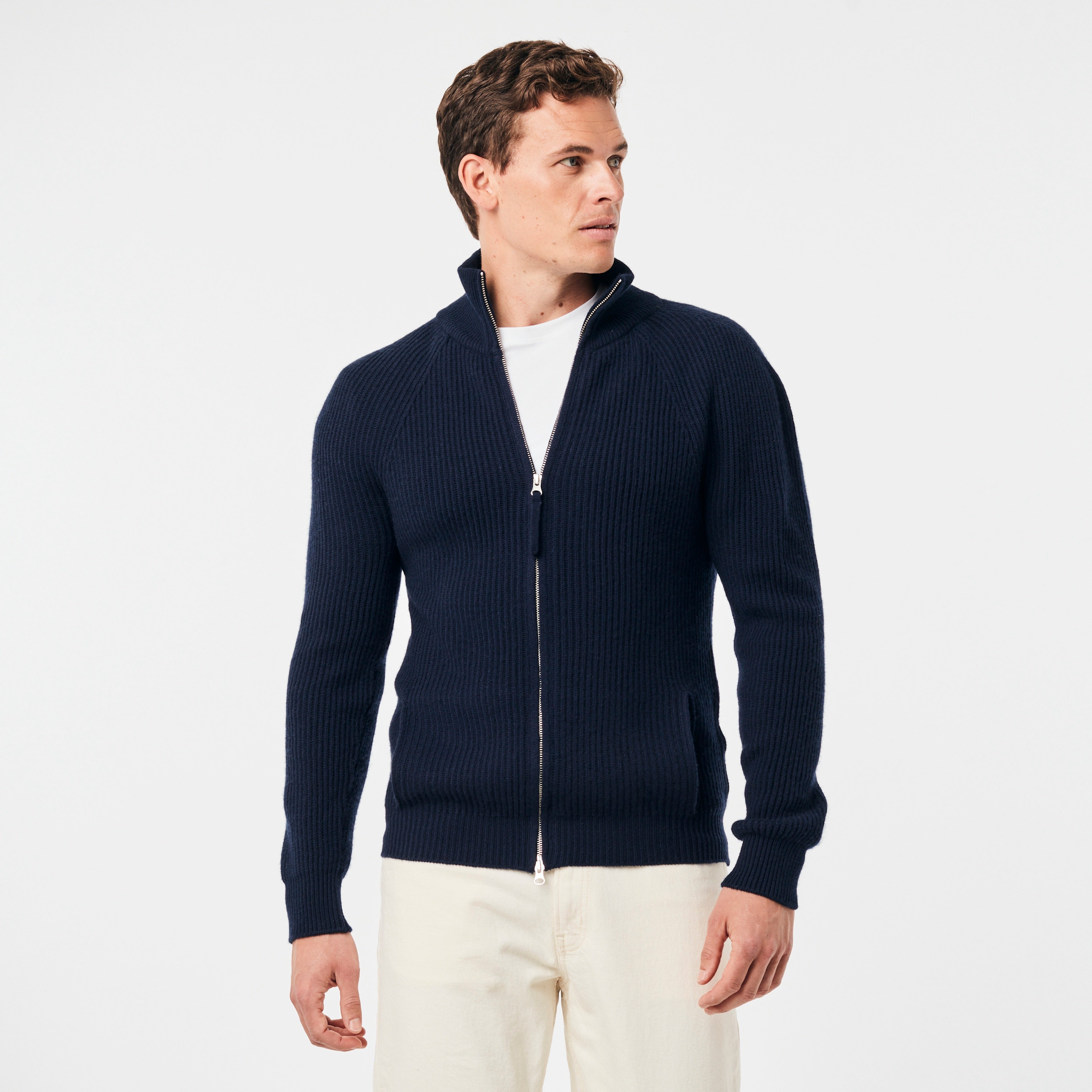 BOYA-LORENZO raglan rib cardigan