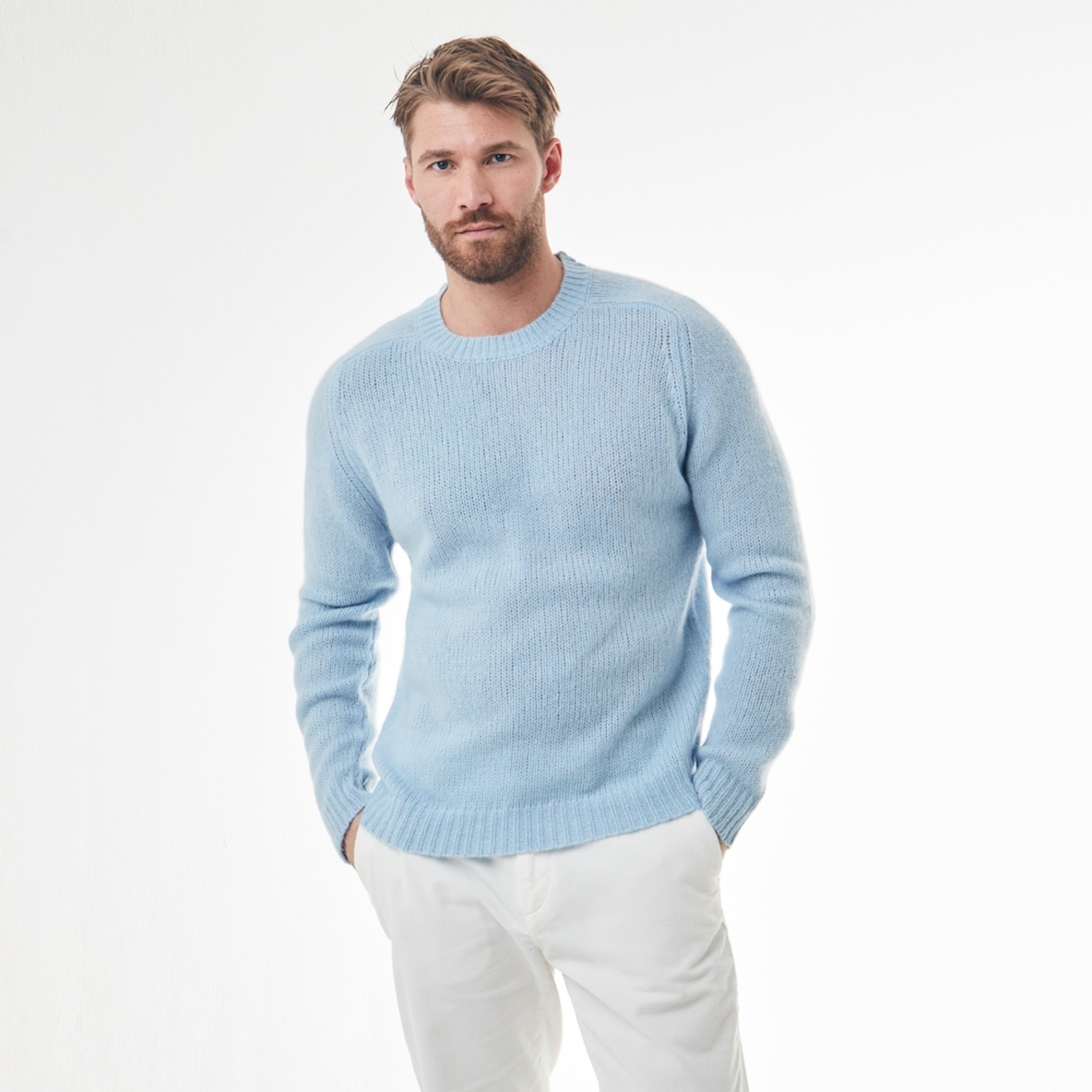 BOYA-LEO brushed cashmere raglan sweater