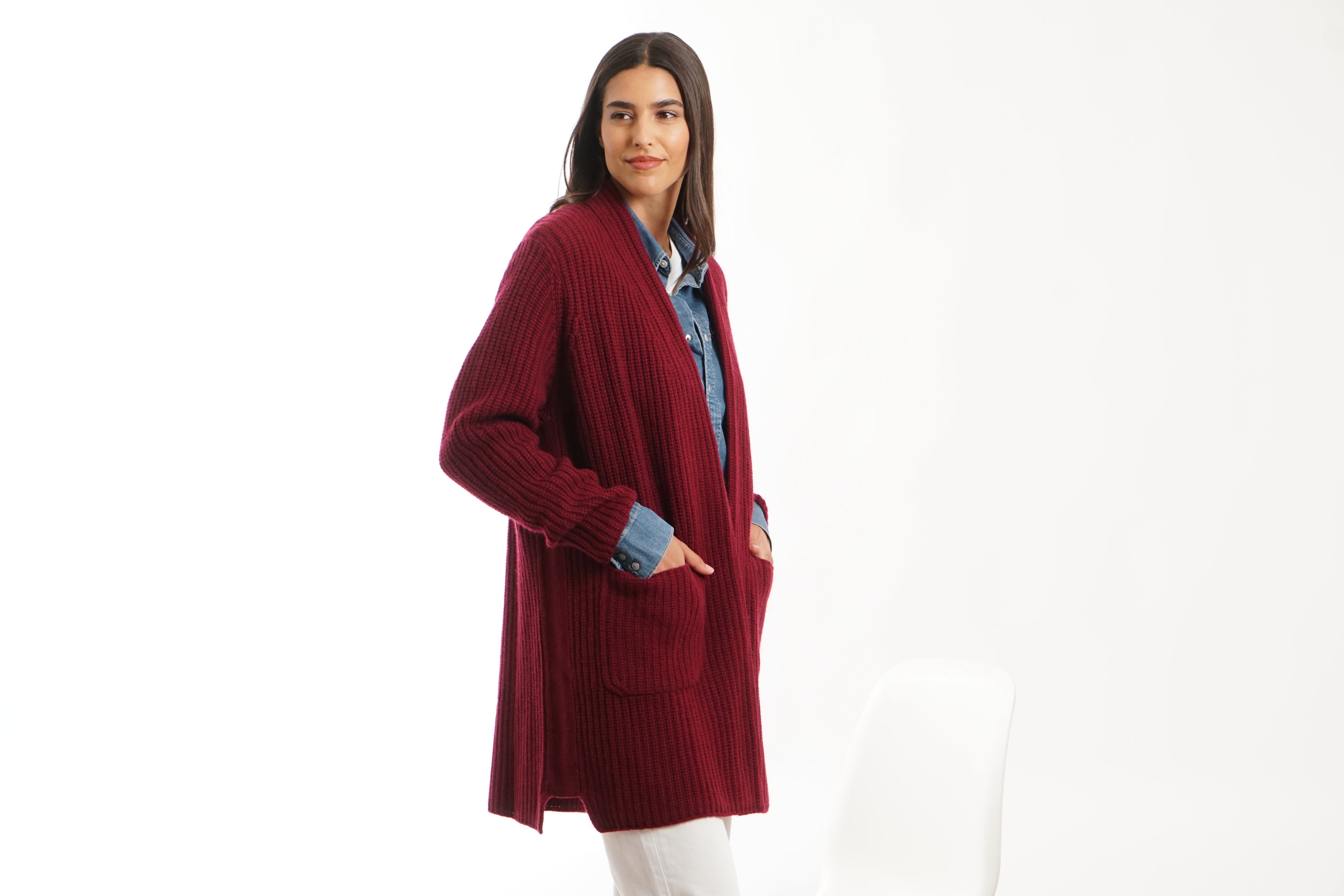 BOYA-RANDY rib cardigan