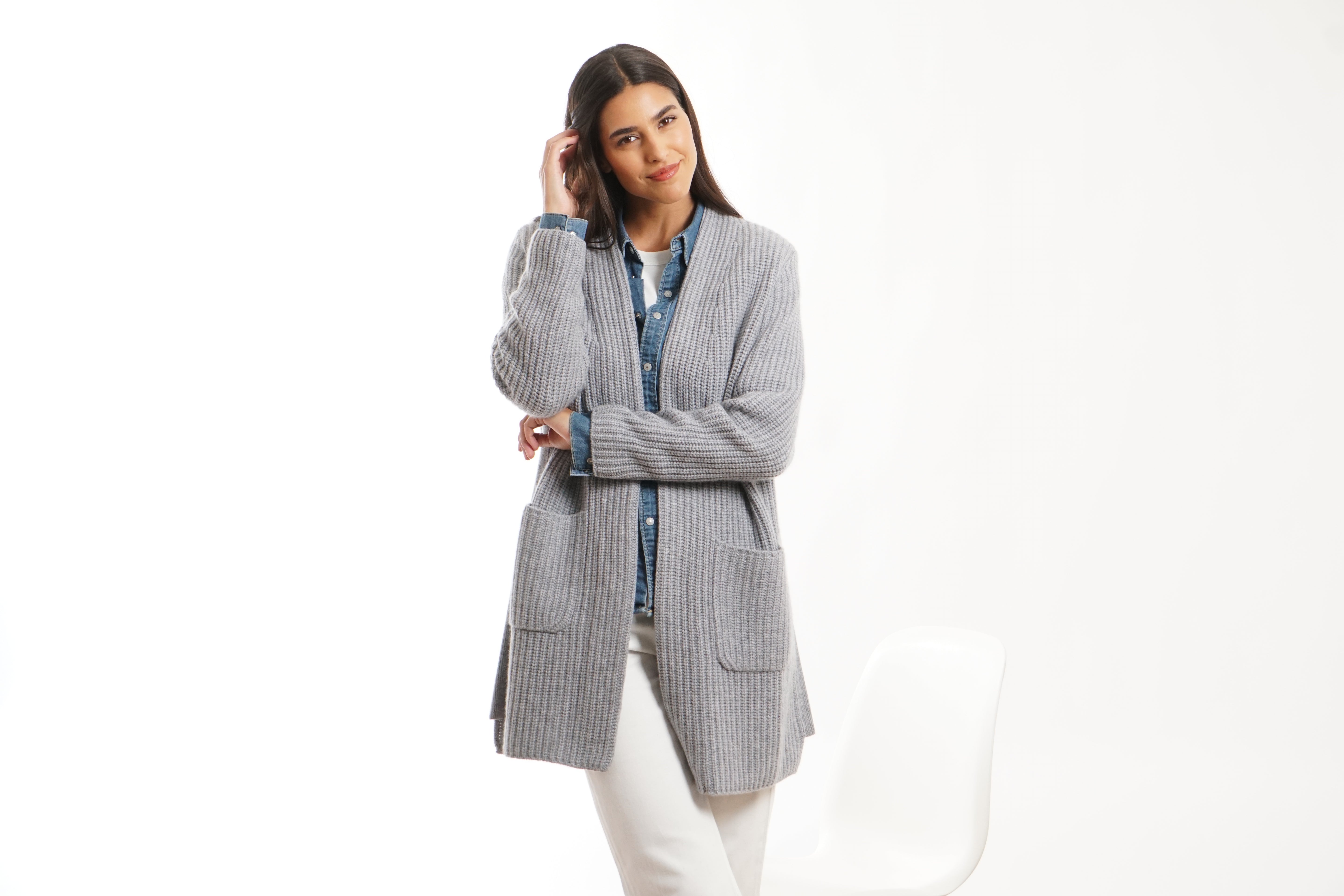 BOYA-RANDY rib cardigan