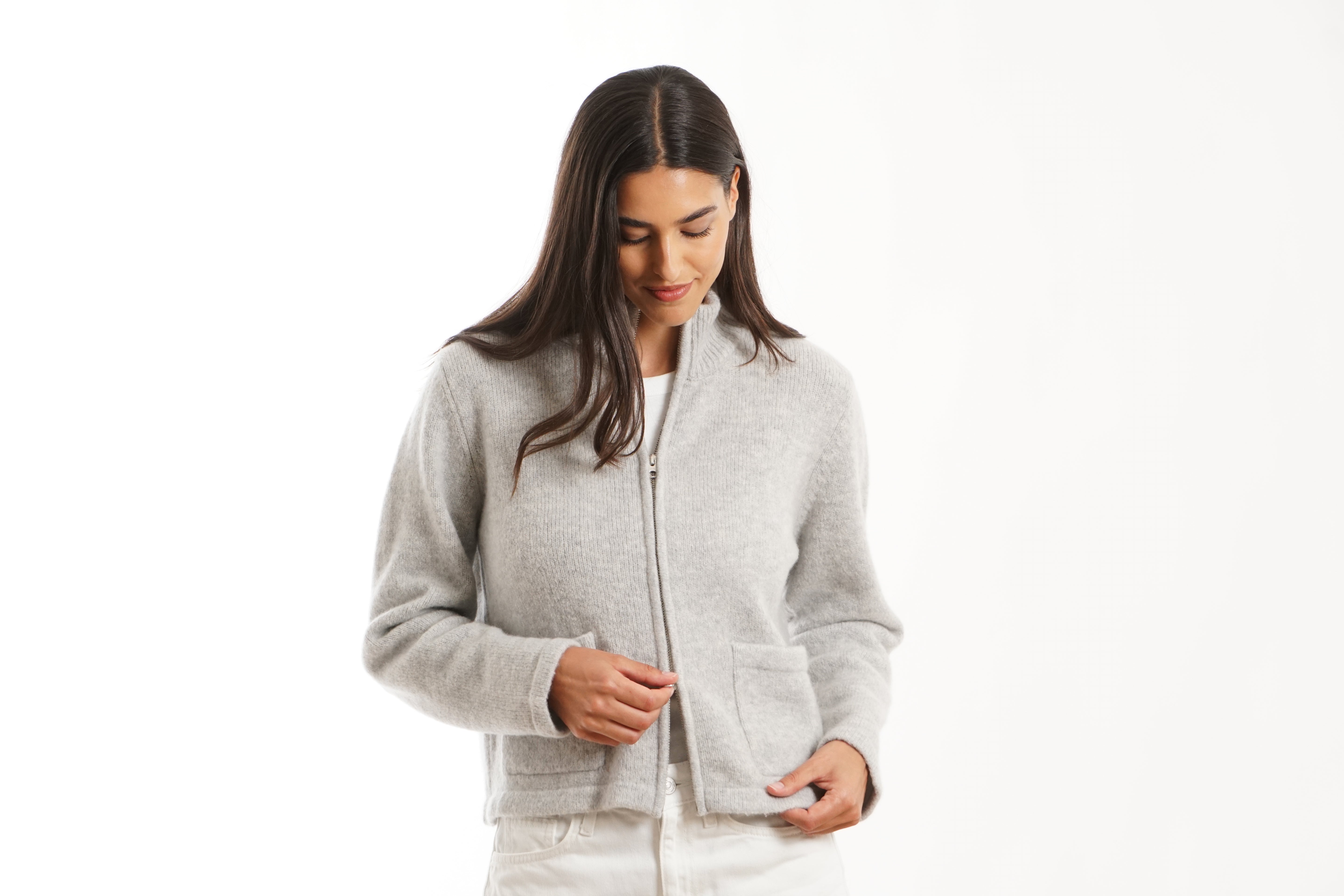 BOYA-ROXY zipper cardigan