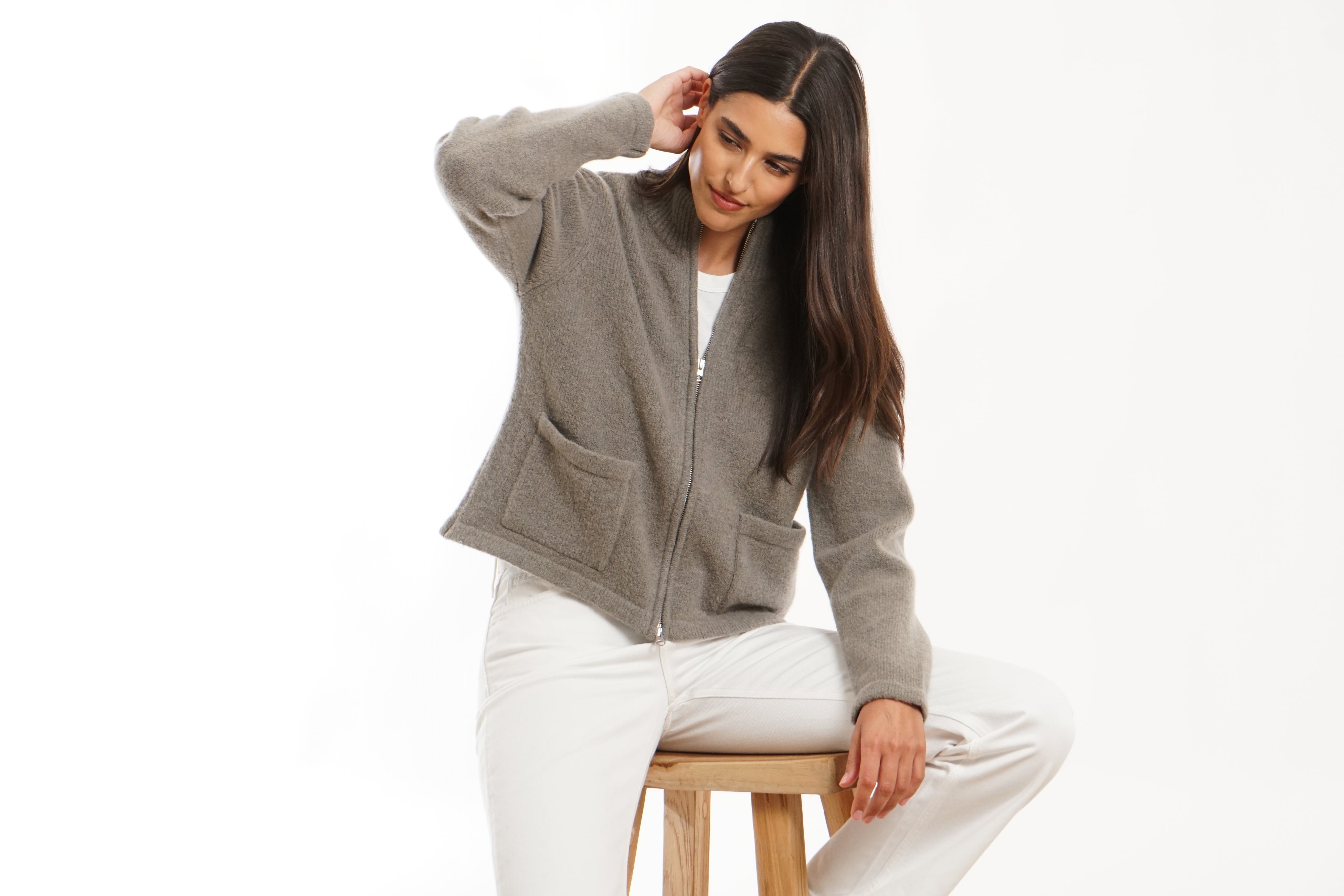 BOYA-ROXY zipper cardigan