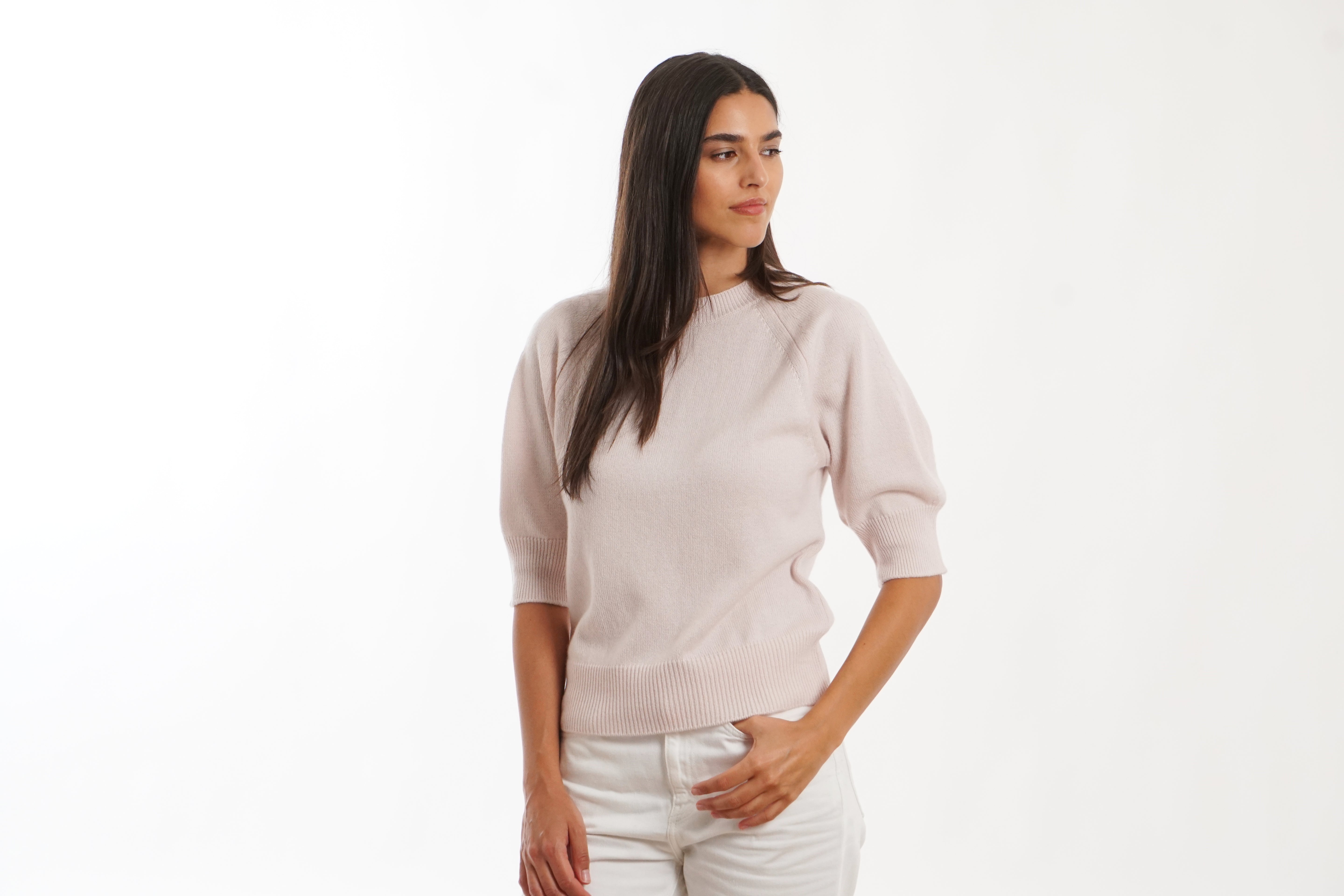 BOYA-TYRA jersey puffed sleeve sweater