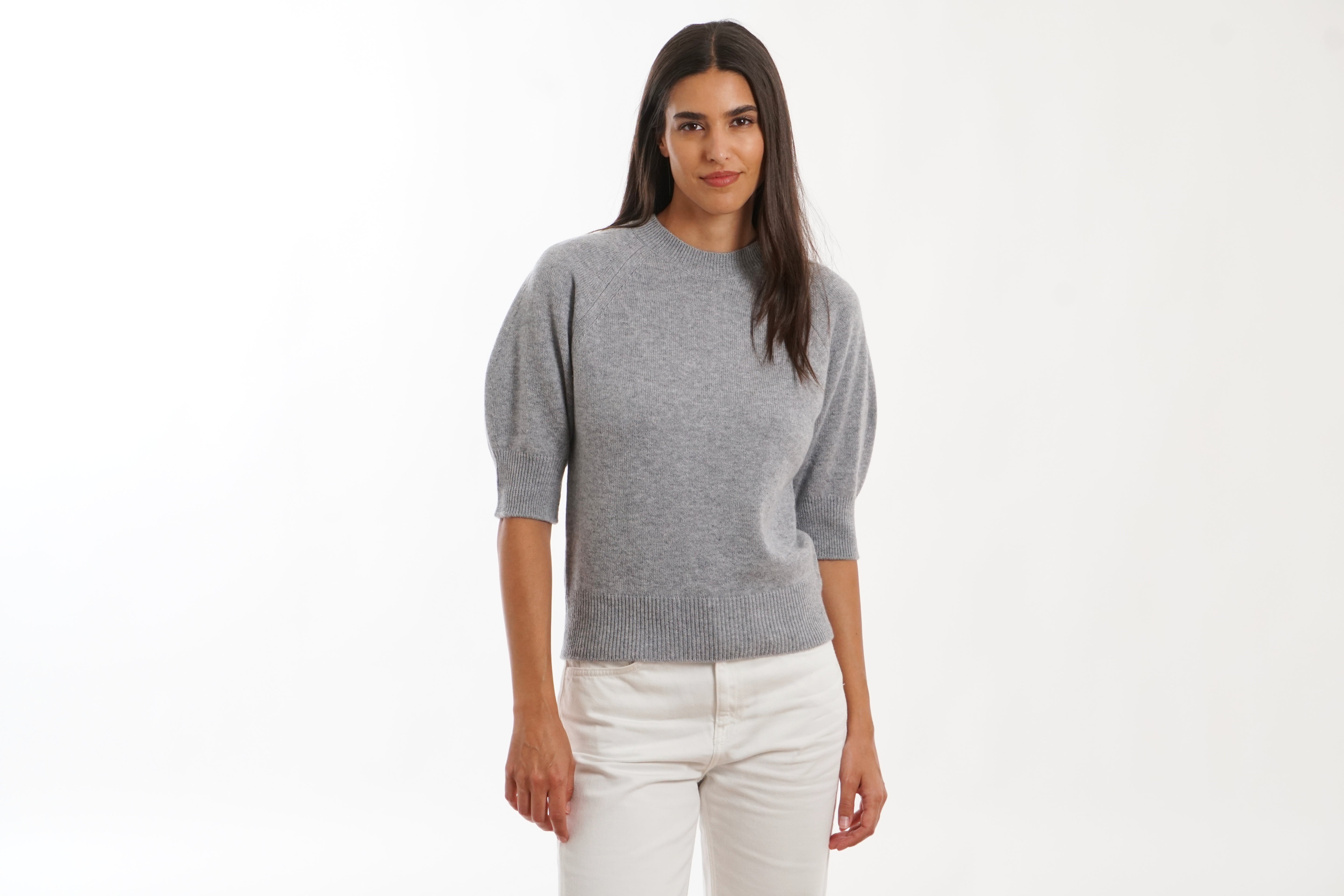 BOYA-TYRA jersey puffed sleeve sweater