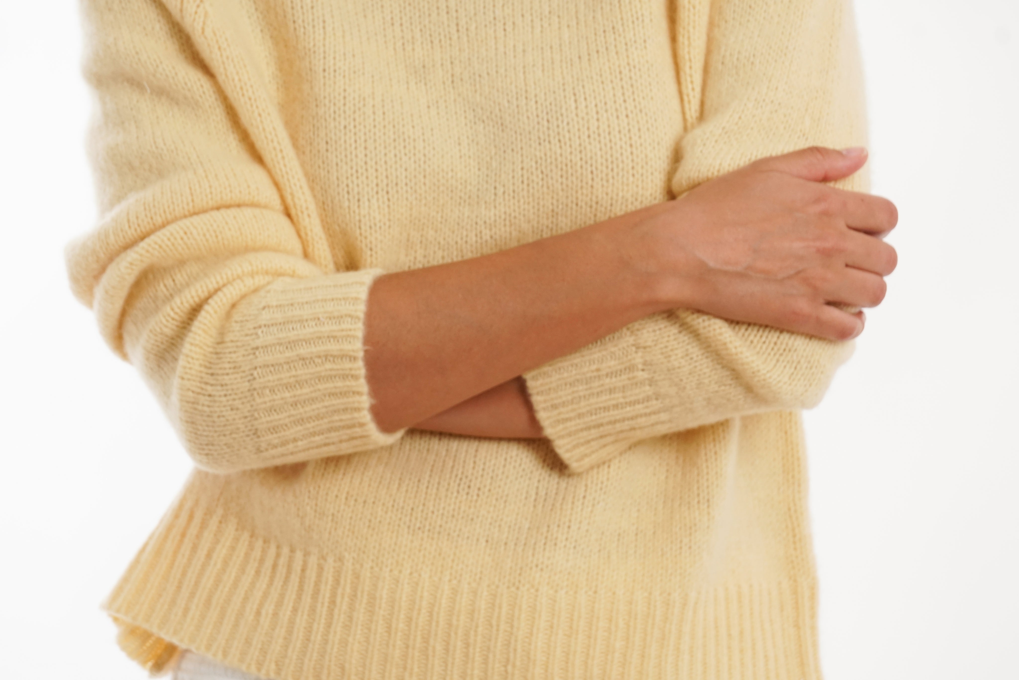BOYA-QUINN mock intarsia sweater