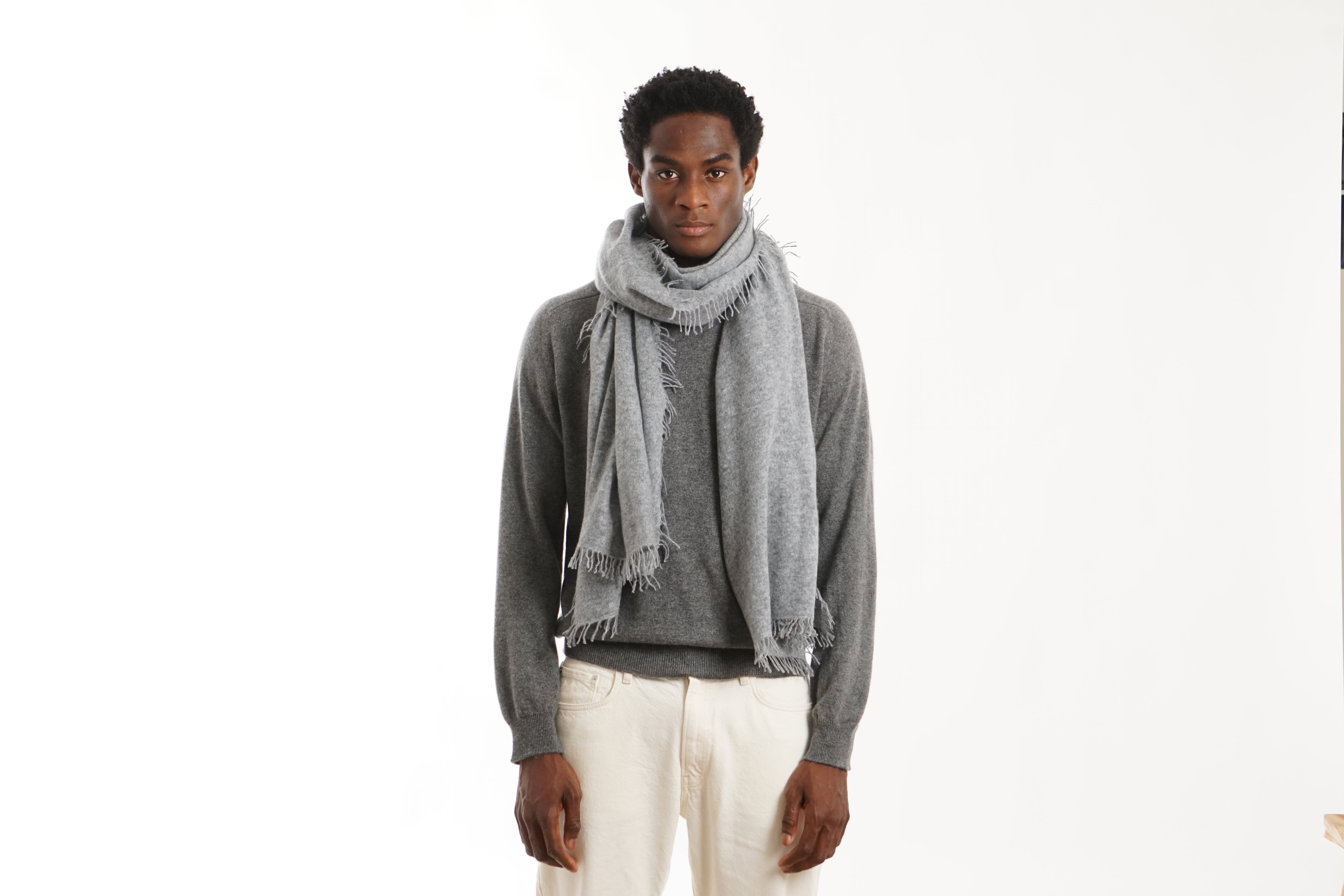 SUPER FELTED KNITTED SCARF 85BY200