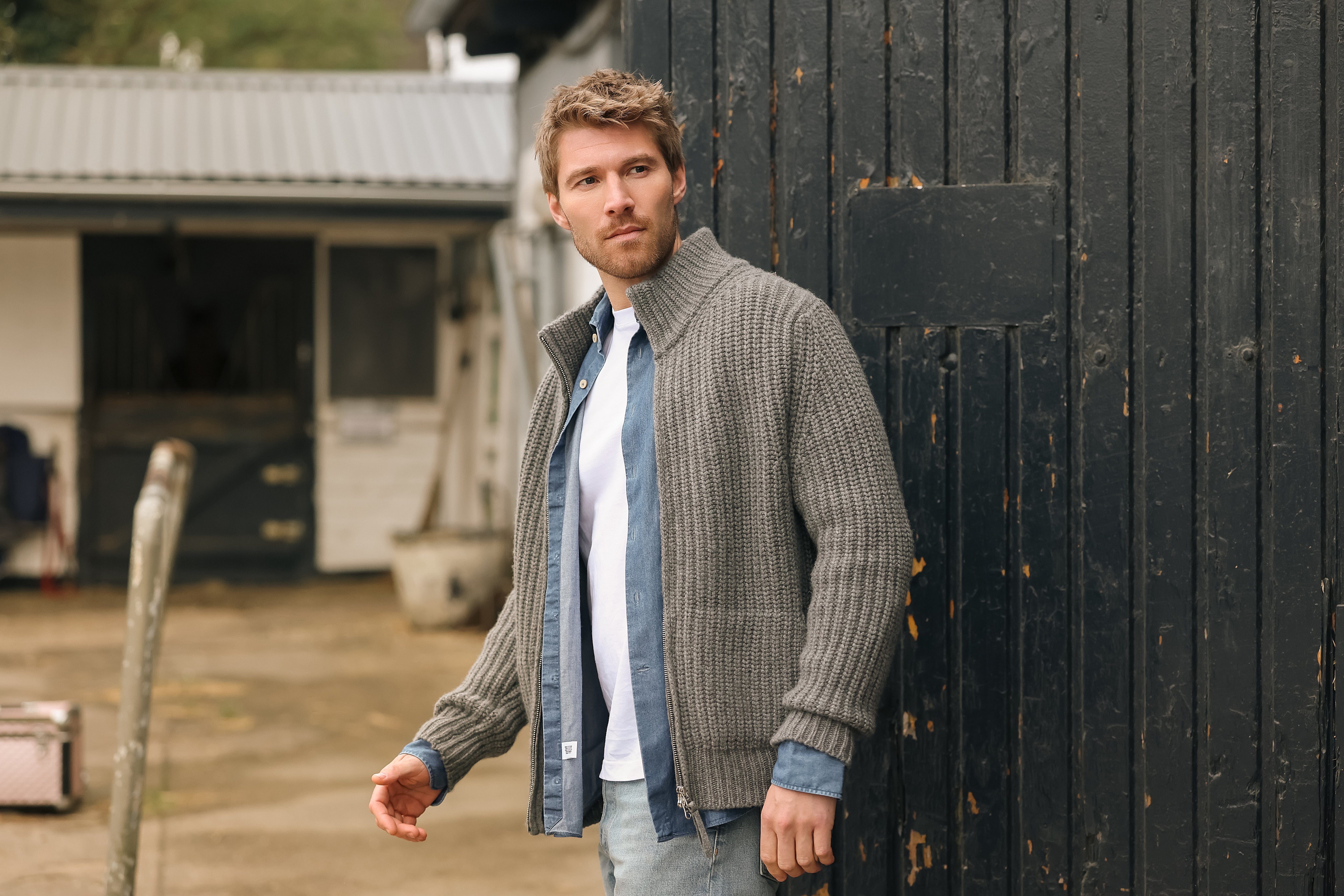 BOYA-TIM zipper cardigan