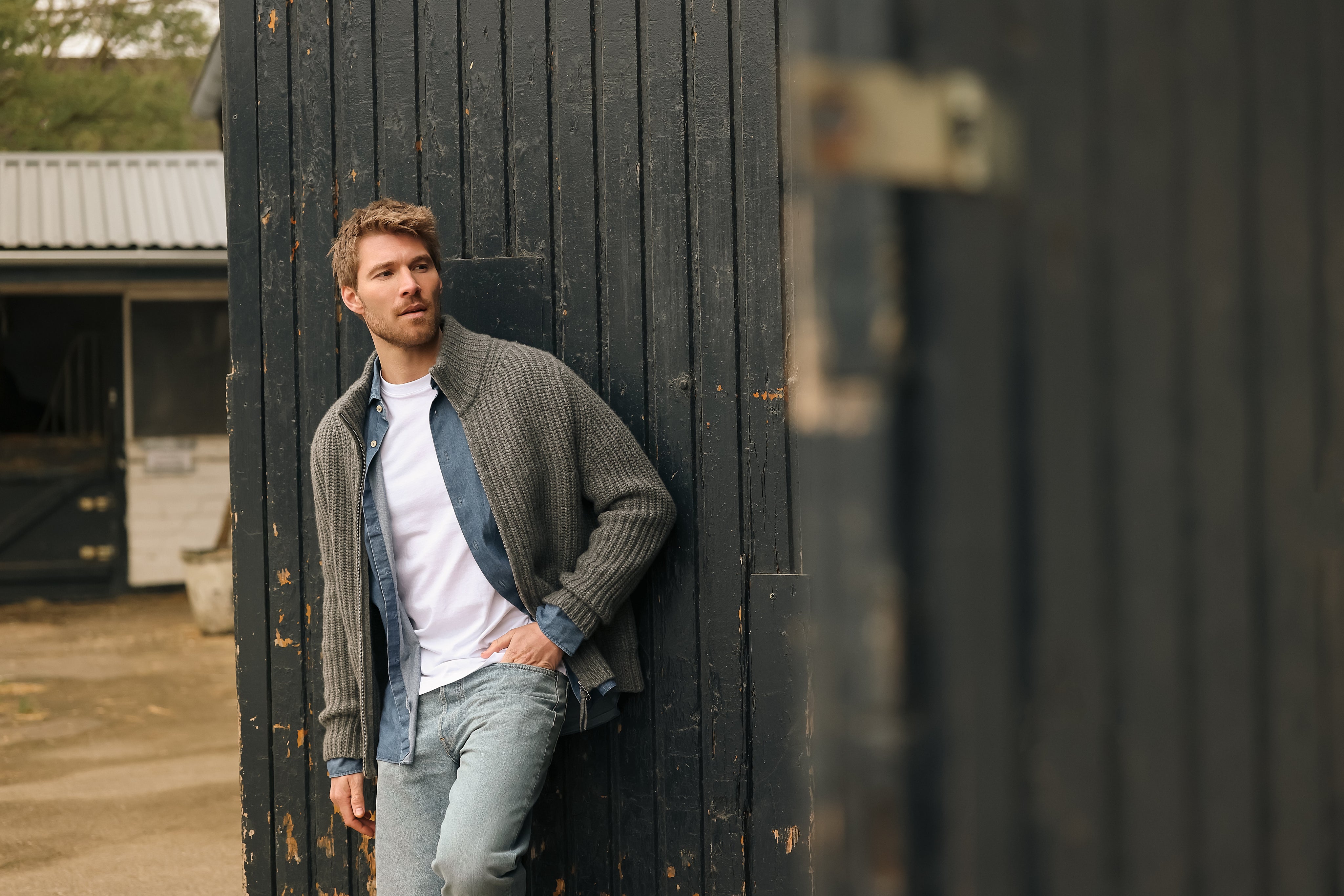 BOYA-TIM zipper cardigan