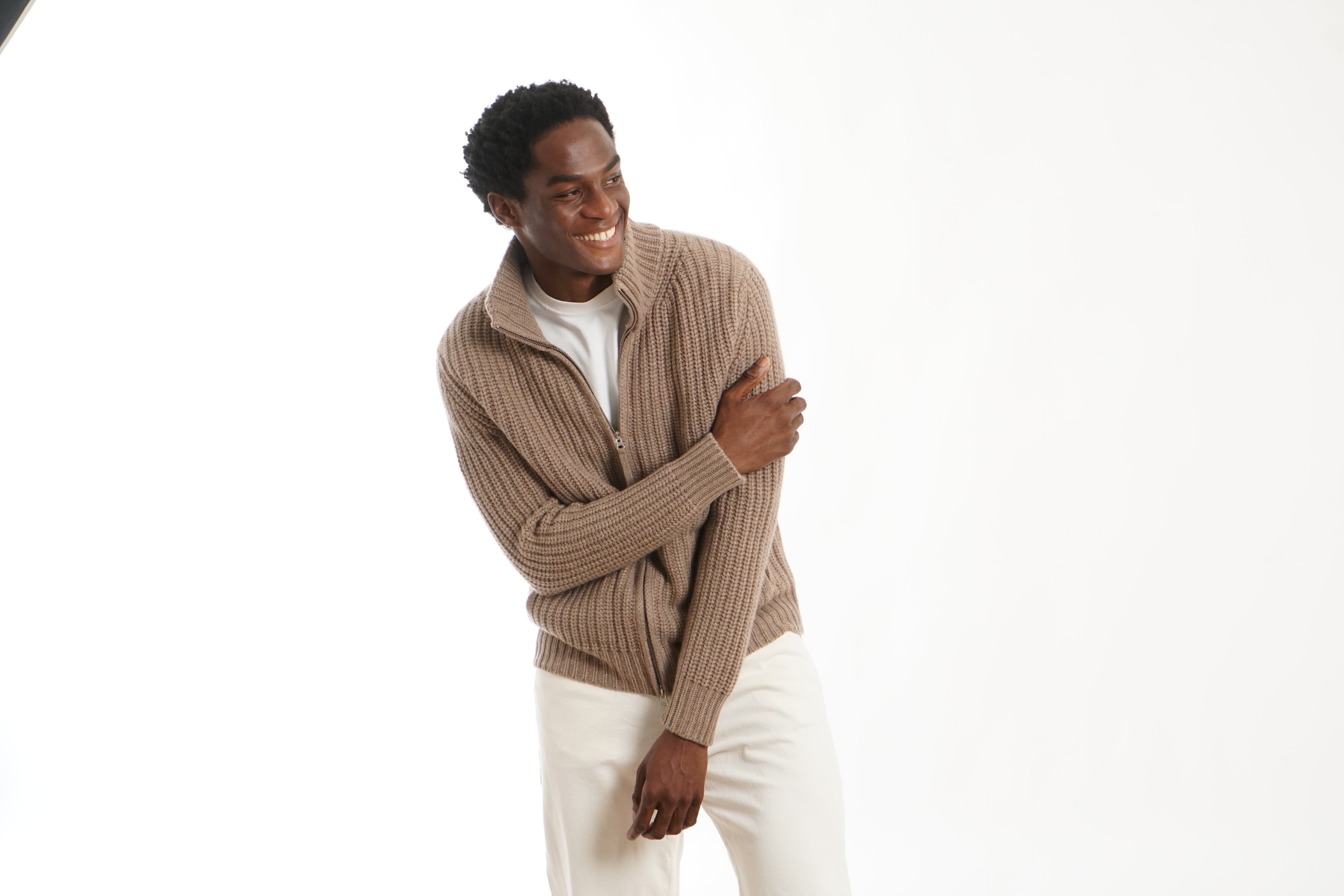 BOYA-TIM zipper cardigan